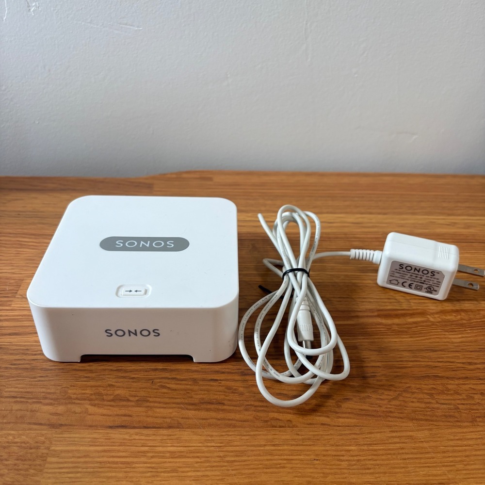 Sonos Wireless Bridge BR100 Network Extender White Tested & Works w/ Power Cord